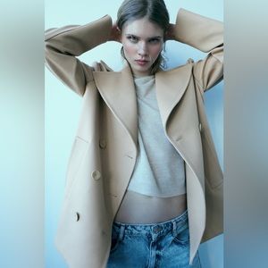 Zara double breasted short coat